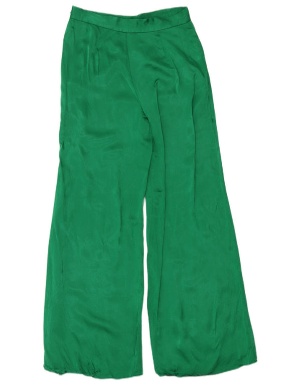 Pantaloni casual a gamba larga da donna Zara medi W28 L32 verdi