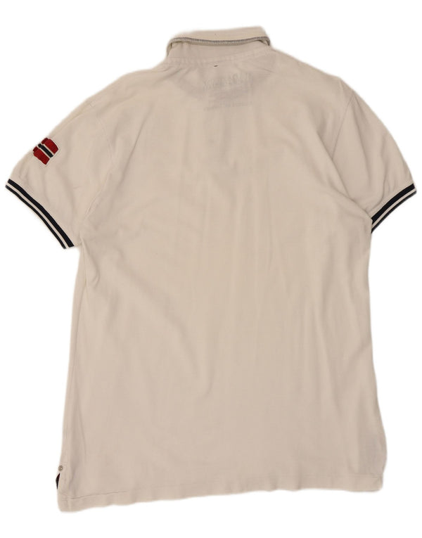 Polo grafica da uomo Napapijri XL in cotone bianco
