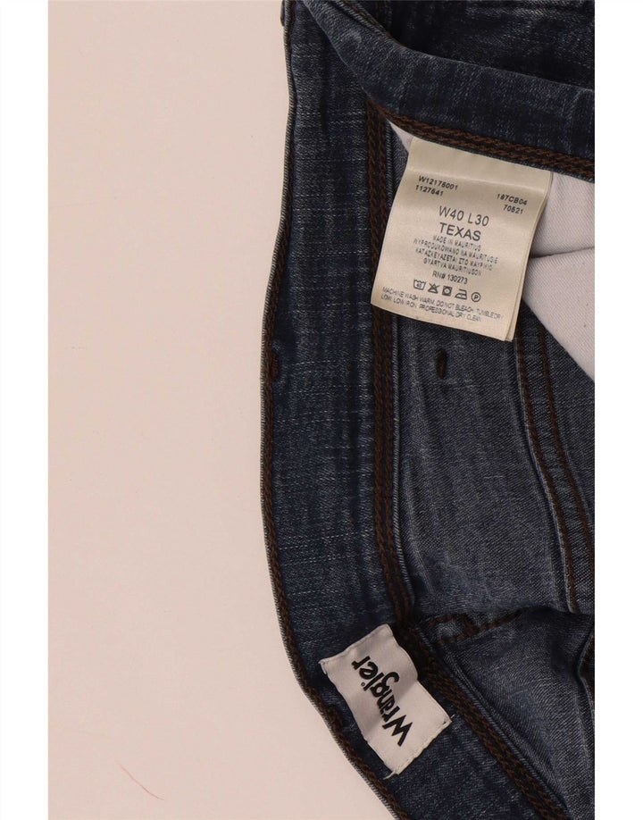 Jeans dritti da uomo Wrangler Texas W40 L30 in cotone blu