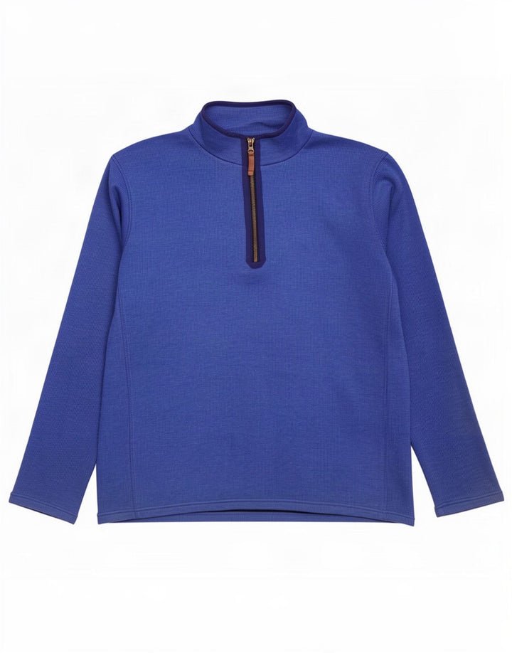 Mountain Warehouse Felpa da uomo con collo con zip, maglione, grande, in poliestere blu