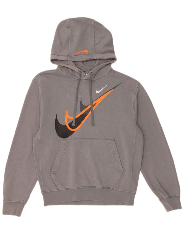 Felpa con cappuccio grafica Nike da uomo XS in cotone grigio
