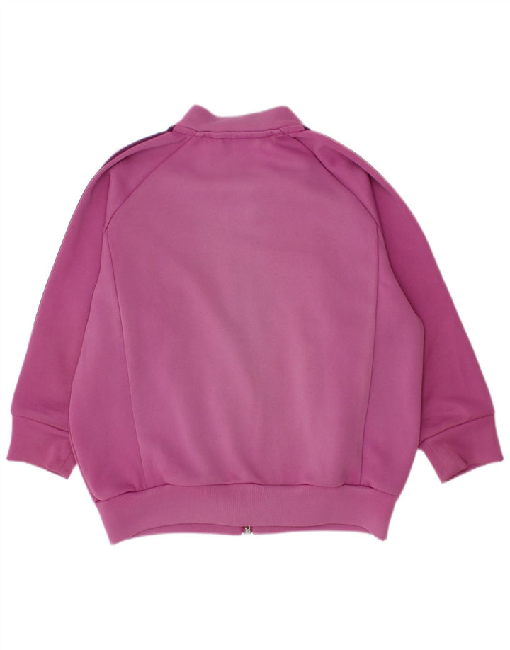 Adidas Girls Tracksuit Top Jacket 3-4 Years Pink Polyester