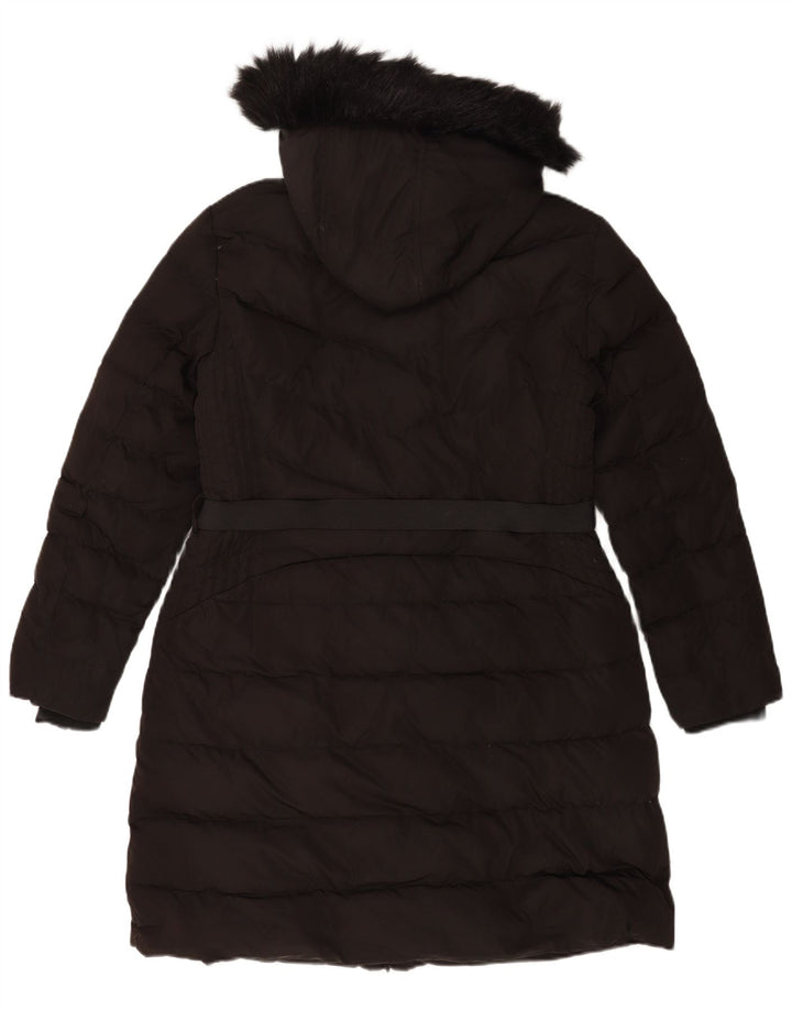 Cappotto imbottito con cappuccio da donna Zara UK 20 2XL poliestere nero