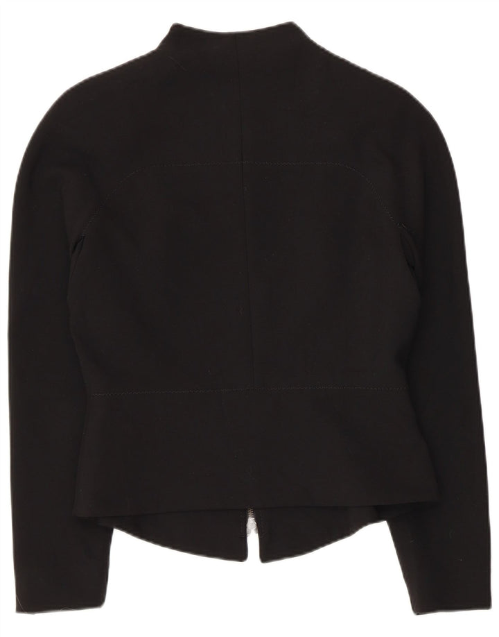 Giacca blazer da donna VINTAGE UK 10 piccola in poliestere nero