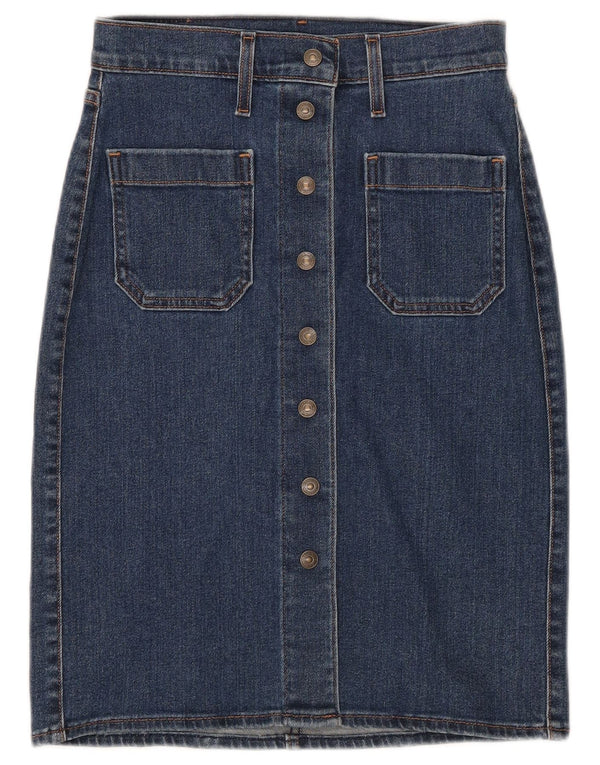 Gonna di jeans da donna Levi's W24 XS in cotone blu