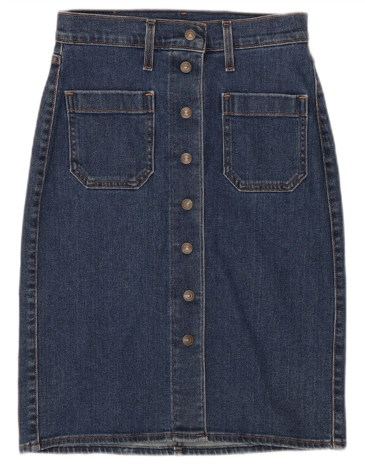 Gonna di jeans da donna Levi's W24 XS in cotone blu