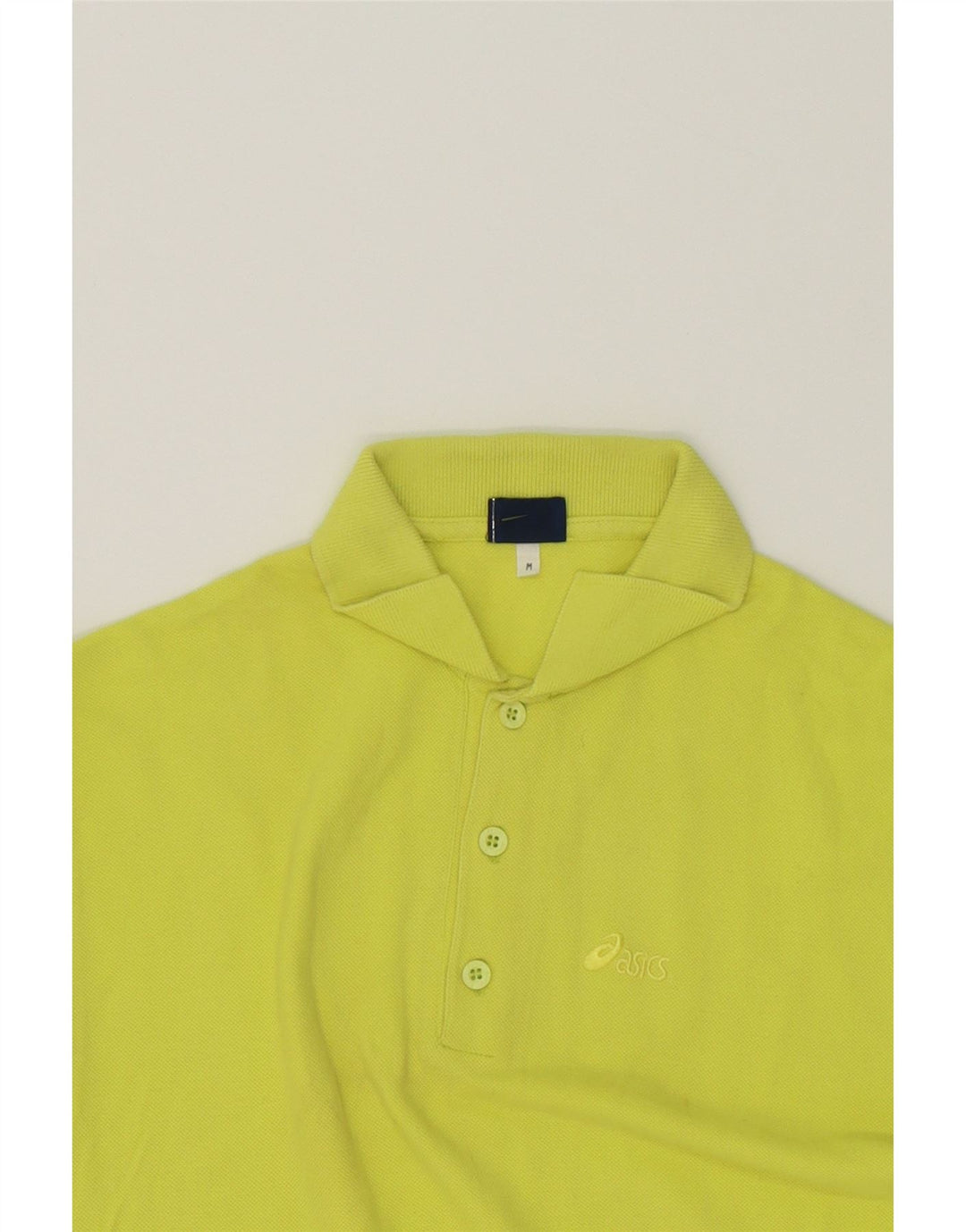 ASICS Mens Polo Shirt Medium Green Cotton Vintage Asics and Second-Hand Asics from Messina Hembry 