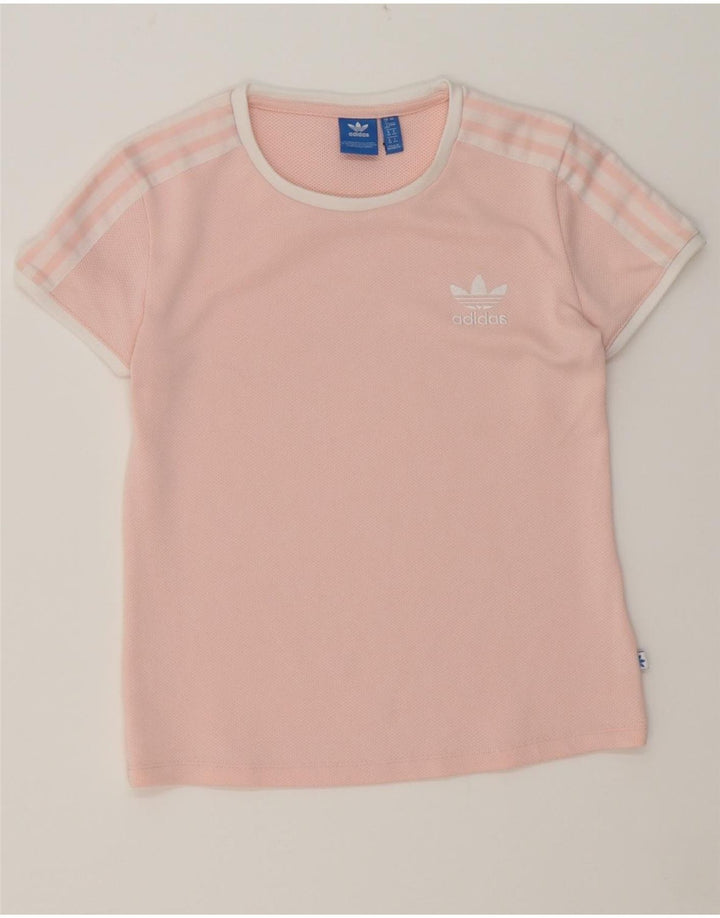 ADIDAS Womens T-Shirt Top UK 12 Medium Pink Vintage Adidas and Second-Hand Adidas from Messina Hembry 