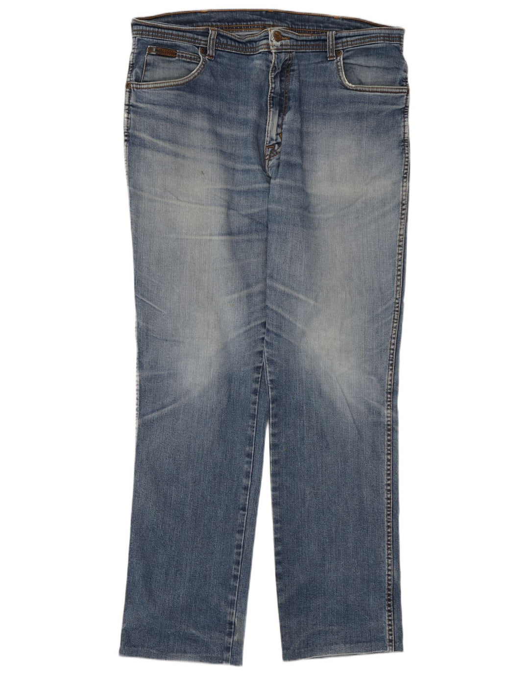 Jeans dritti da uomo Wrangler W38 L31 cotone blu