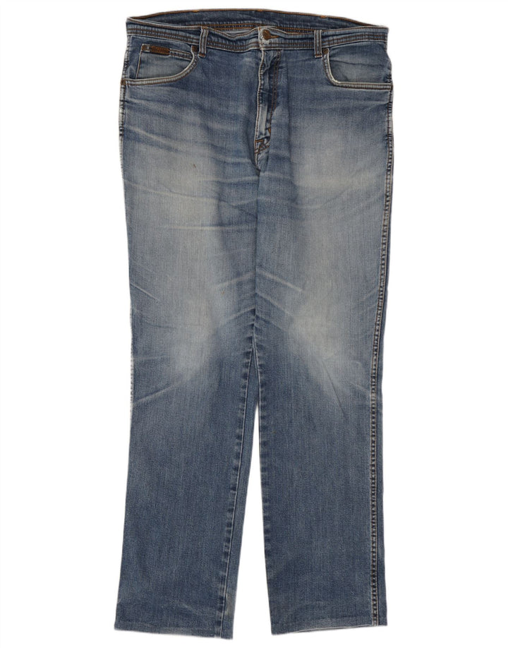 Jeans dritti da uomo Wrangler W38 L31 cotone blu