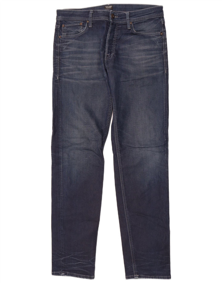 Jeans slim da uomo Jack & Jones W32 L34 cotone blu