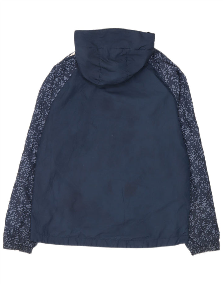 Giacca da ginnastica con cappuccio Adidas da ragazzo 13-14 anni in poliestere blu navy