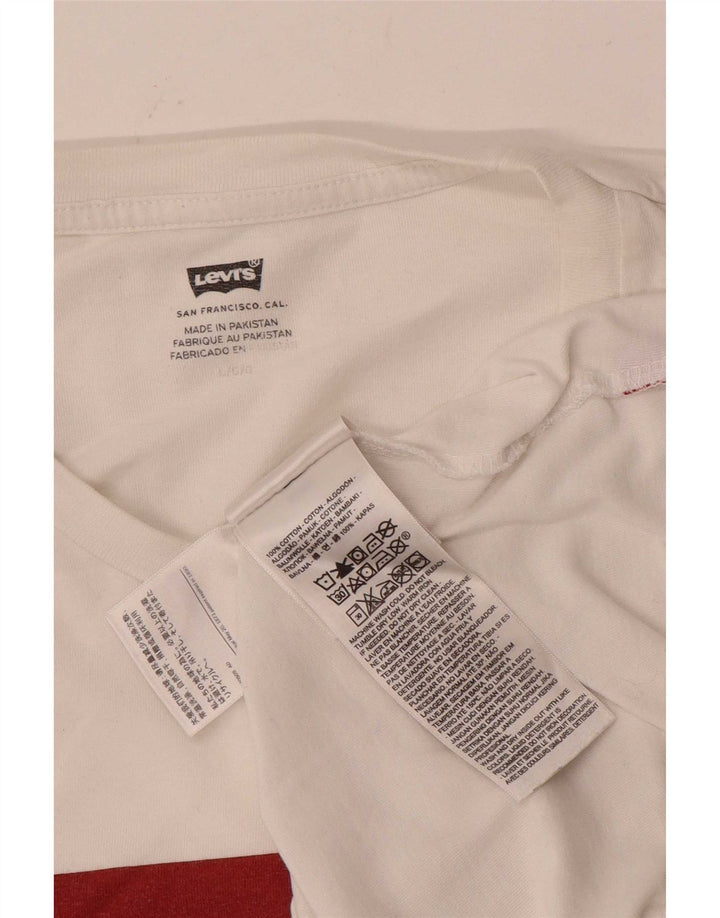 T-shirt grafica da uomo Levi's Top grande in cotone bianco