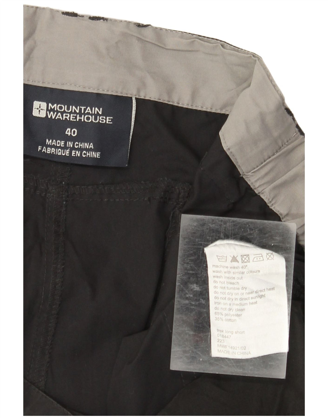 Pantaloncini cargo da uomo Mountain Warehouse W40 XL poliestere nero