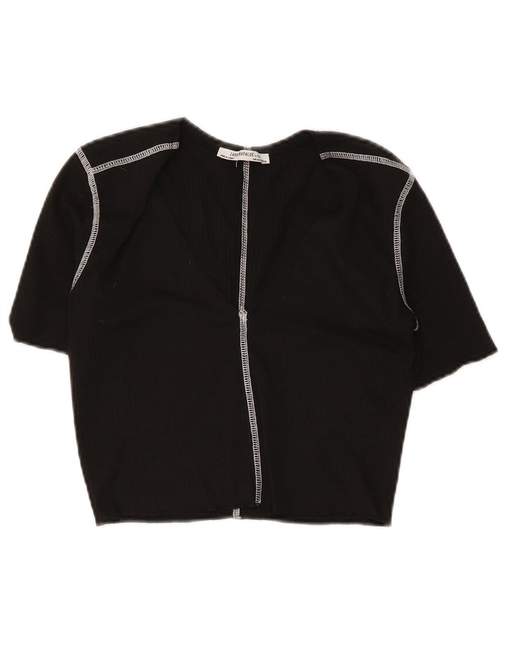 Top corto in camicetta corta da donna Zara UK 8 piccolo nero