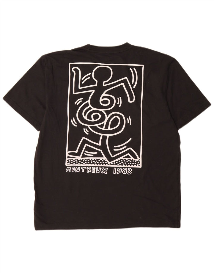 T-shirt grafica da uomo Gap Top in cotone nero medio