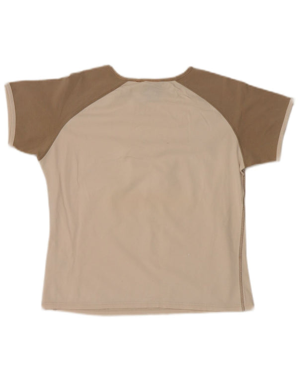 T-shirt grafica Nike per bambina, 12-13 anni, grande, in cotone color block beige