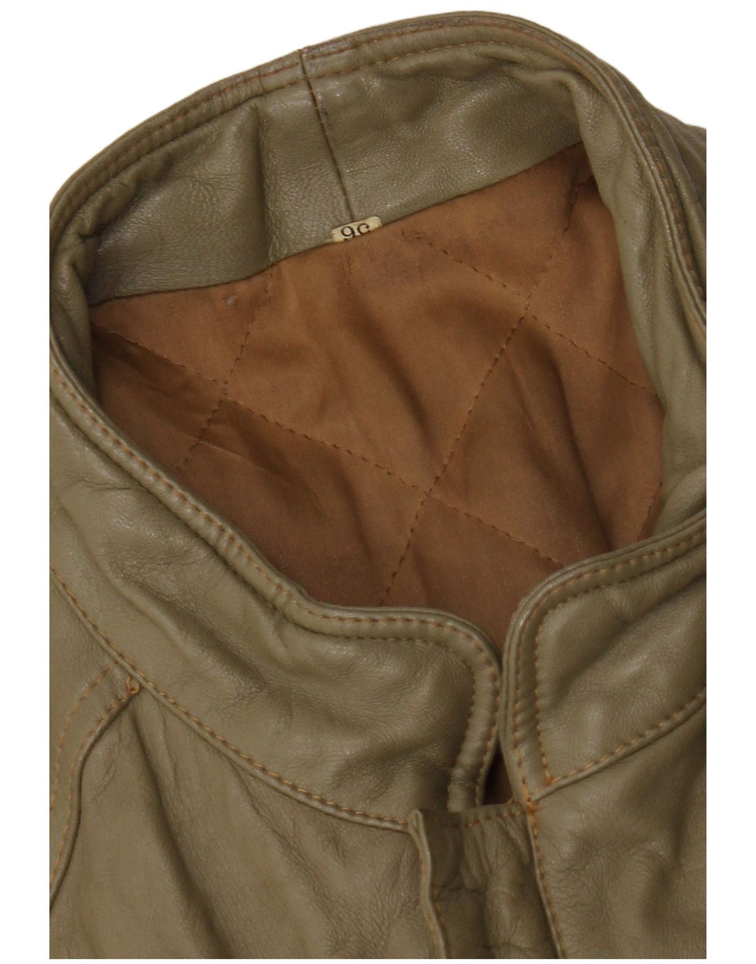 Vintage da uomo UK 38 medio in pelle kaki