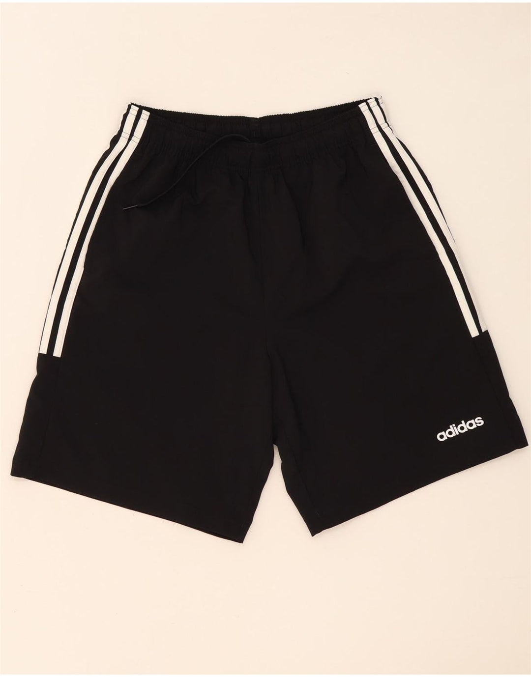 Pantaloncini sportivi da uomo Adidas medi neri in poliestere