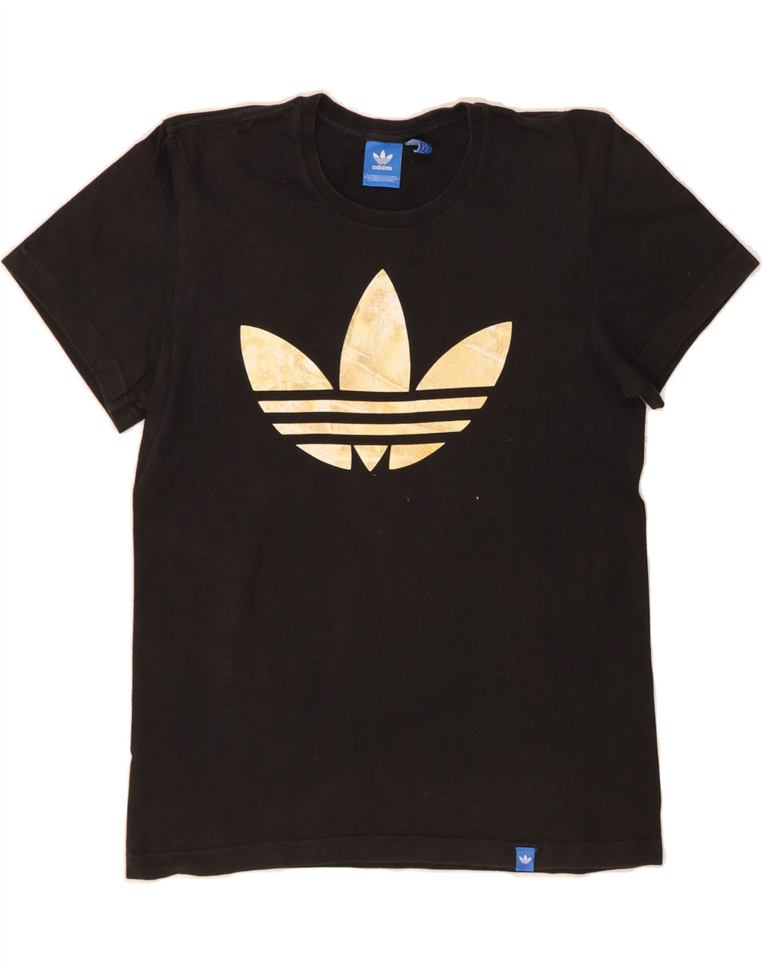 ADIDAS Mens Graphic T-Shirt Top Small Black Cotton Vintage Adidas and Second-Hand Adidas from Messina Hembry 