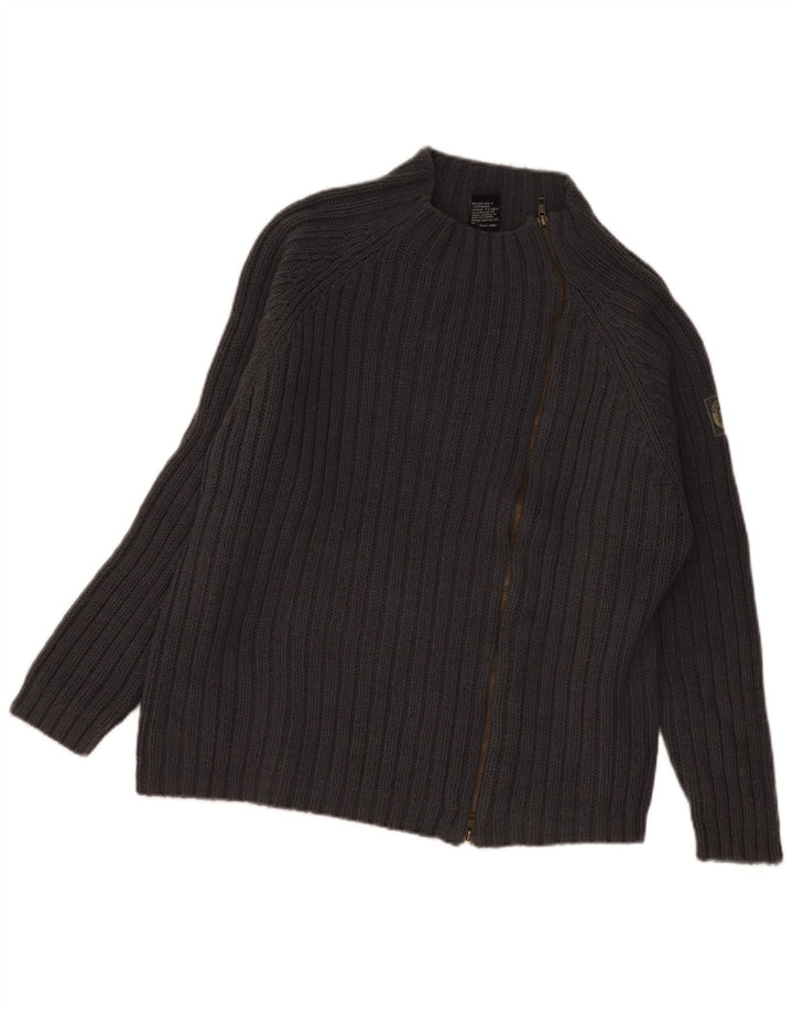 Maglione cardigan oversize da donna Scorpion Bay UK 14 Acrilico grigio medio