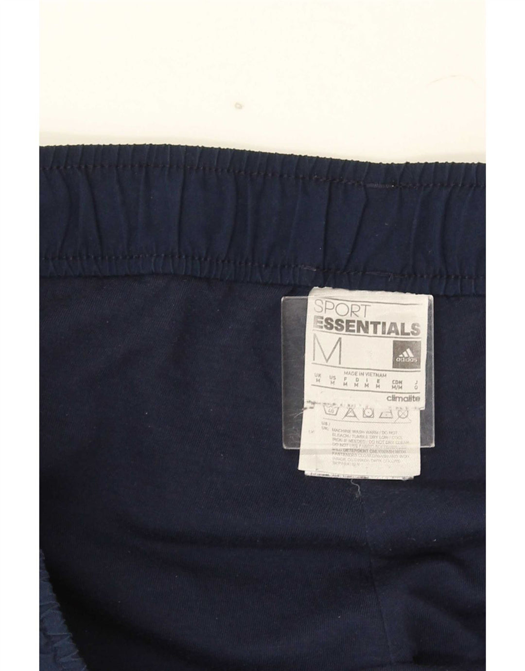 Pantaloni da tuta Adidas Climalite da uomo medi in poliestere blu navy