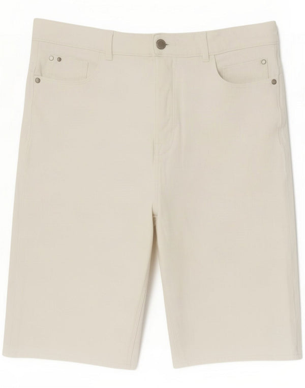 Marks & Spencer Pantaloncini di jeans The Magic da donna UK 16 Large W32 Cotone bianco
