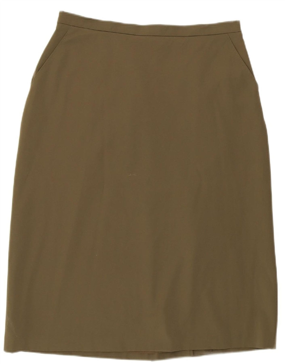 MAX MARA Womens Pencil Skirt UK 14 Medium W30  Khaki Polyamide