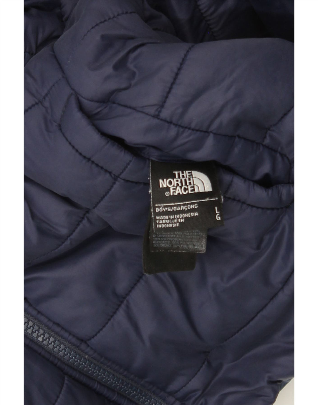 Giacca imbottita con cappuccio THE NORTH FACE per ragazzi 11-12 anni grande blu navy