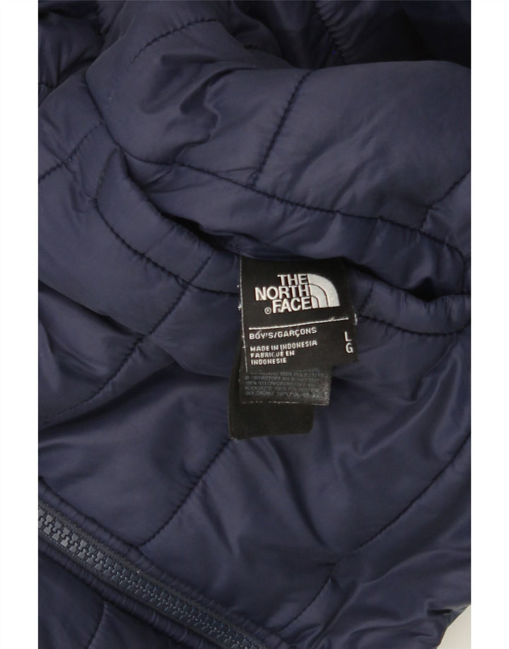 Giacca imbottita con cappuccio THE NORTH FACE per ragazzi 11-12 anni grande blu navy