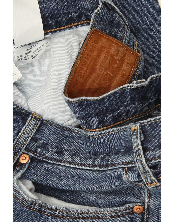 Jeans dritti da uomo Levi's W32 L32 in cotone blu