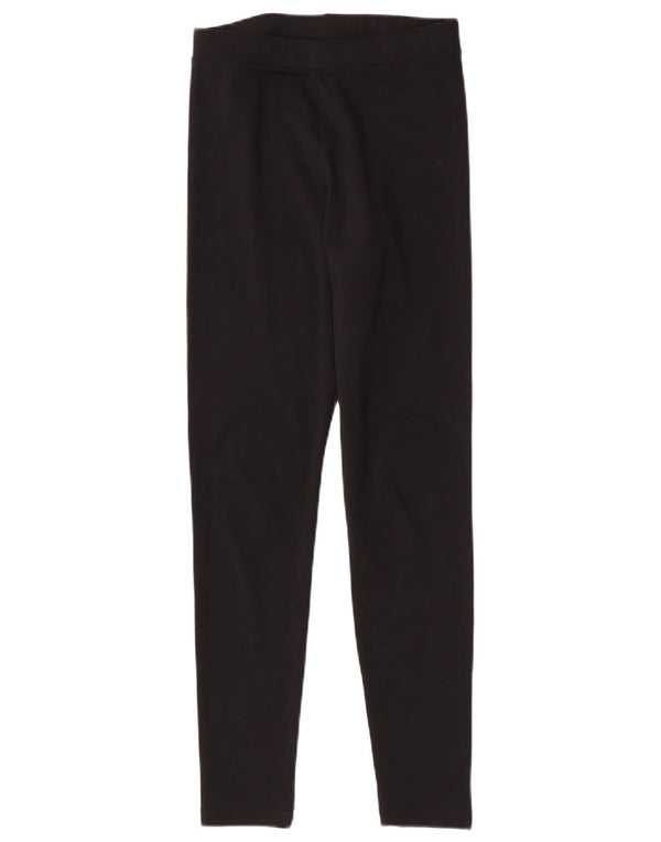 Leggings grafici da donna Adidas UK 10 piccoli sportivi in poliestere nero