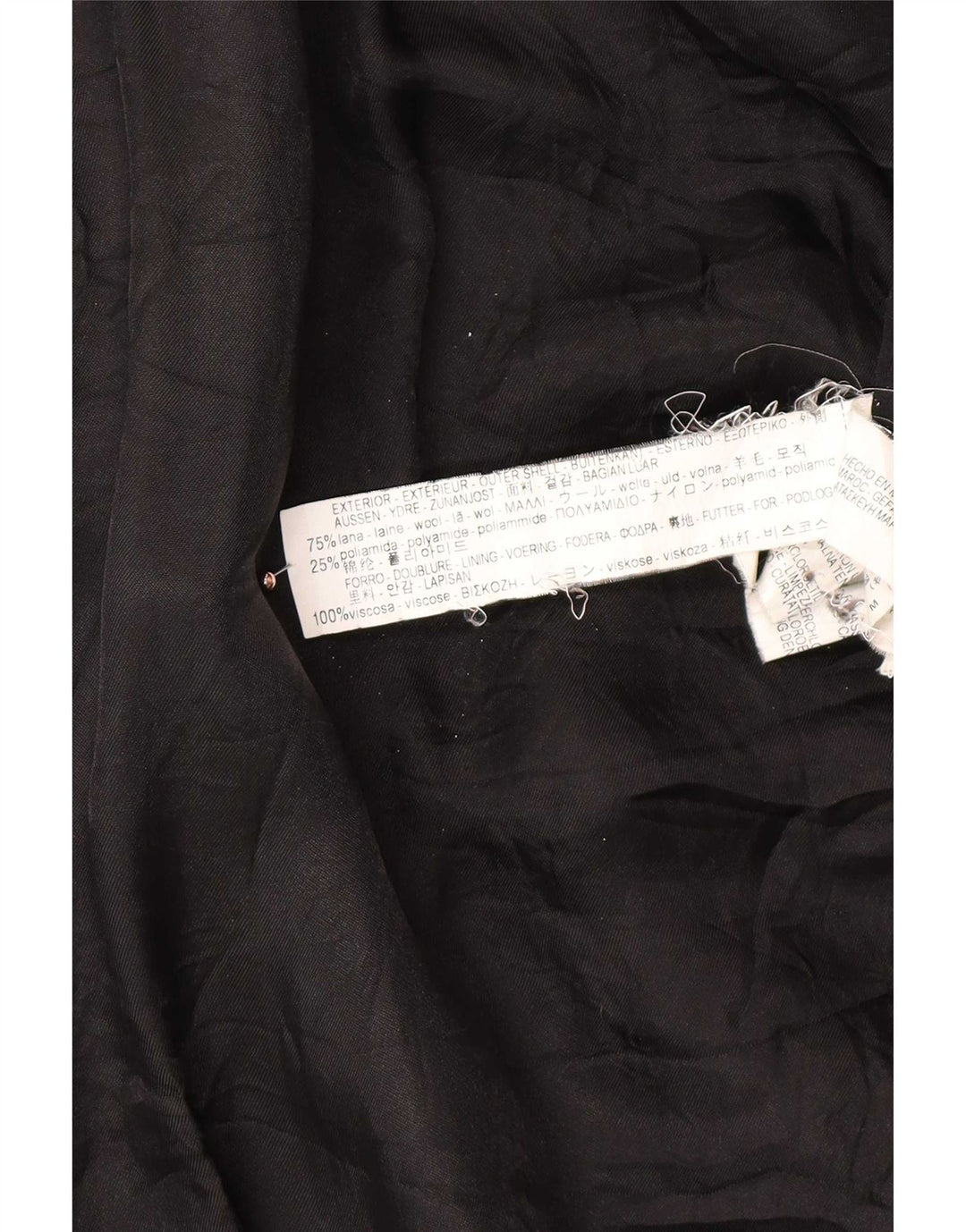 Cappotto Zara da donna UK 14 medio in lana nera