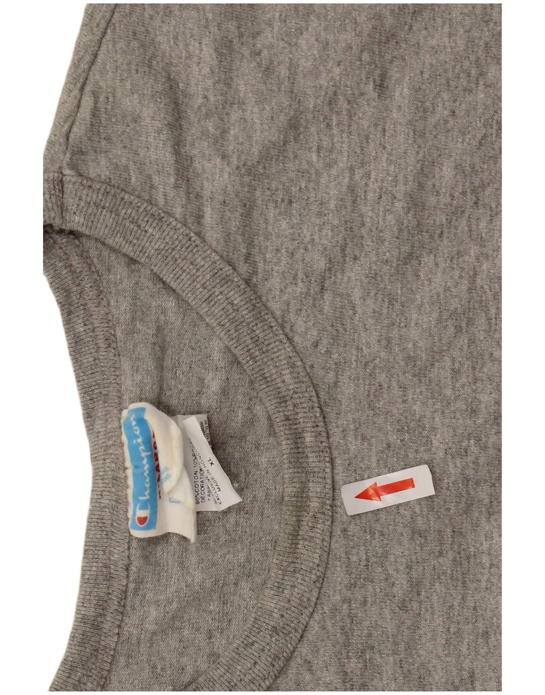 T-shirt da uomo Champion Top XL in cotone chiazzato grigio