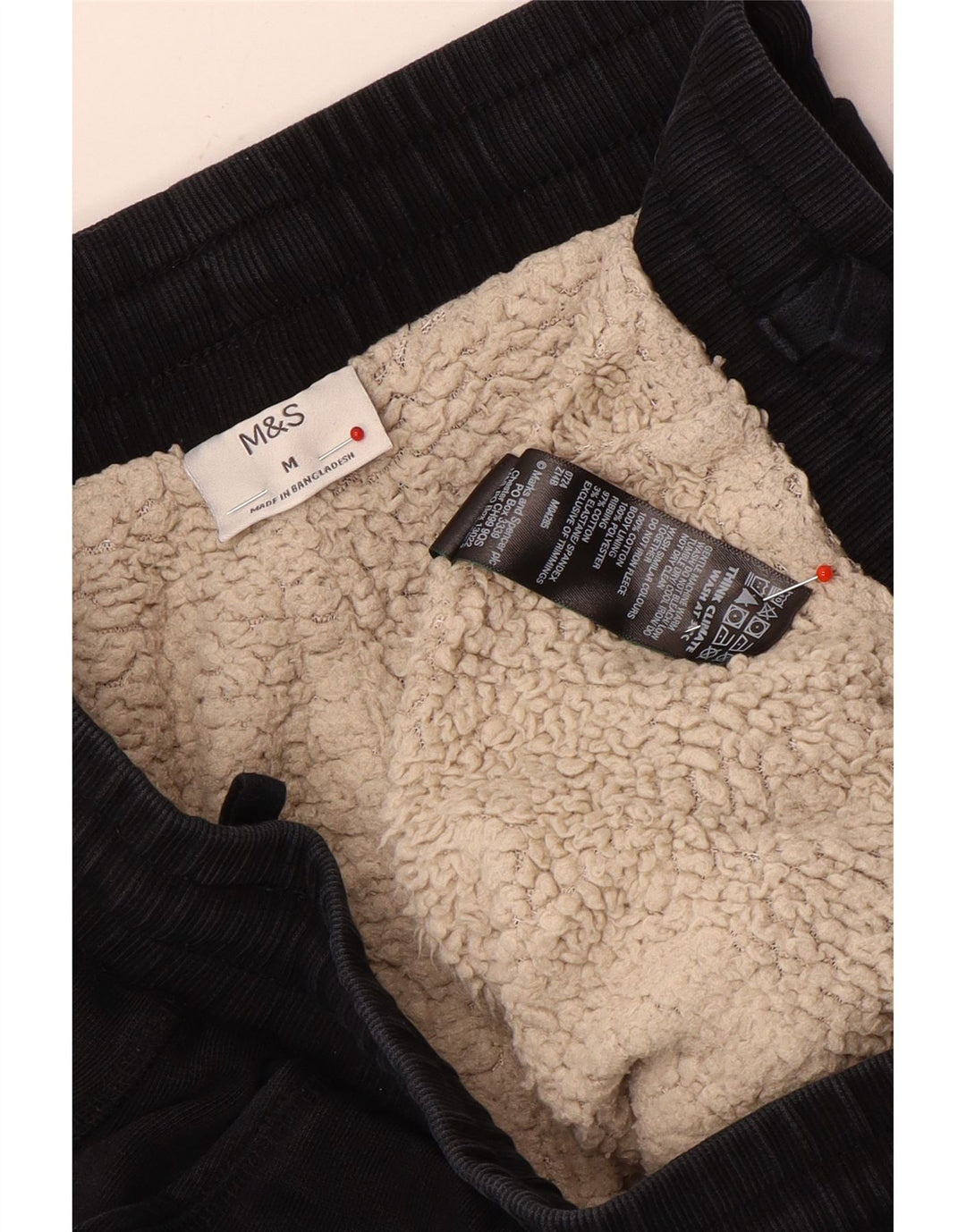 Pantaloni da tuta da uomo Marks & Spencer Joggers medio cotone nero