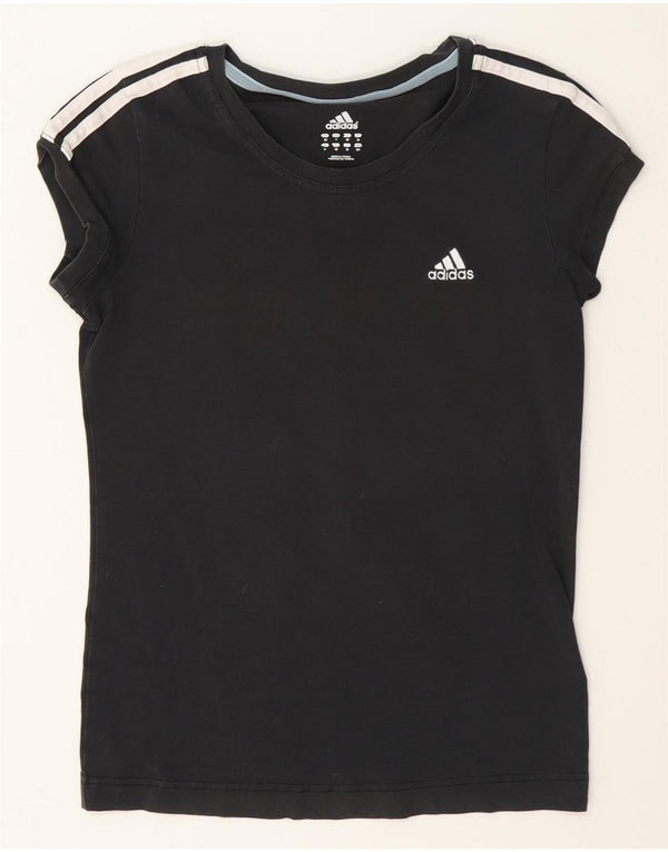 T-shirt da donna Adidas Top UK 10 piccola in cotone nero