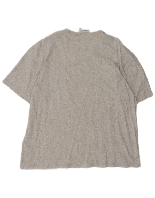 T-shirt da uomo Adidas Top grande in cotone chiazzato grigio