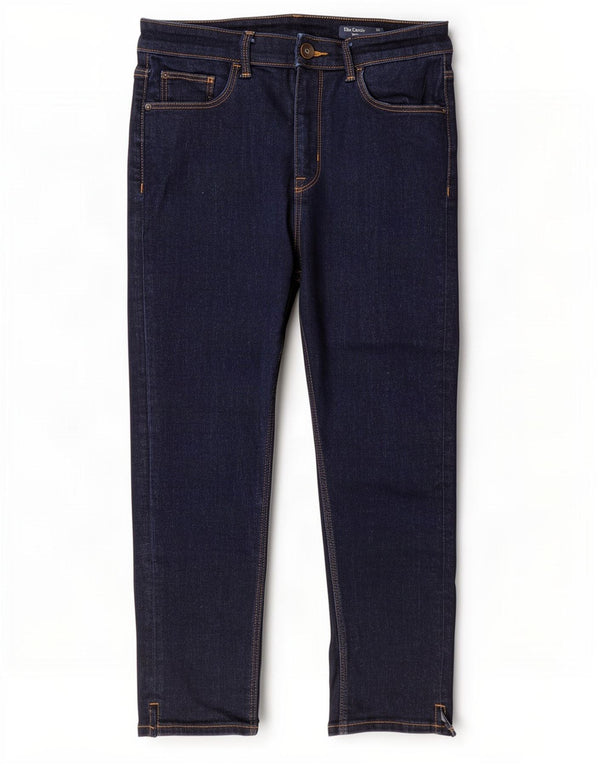 Jeans cropped da donna Marks & Spencer UK 12 medio W28 L21 blu navy