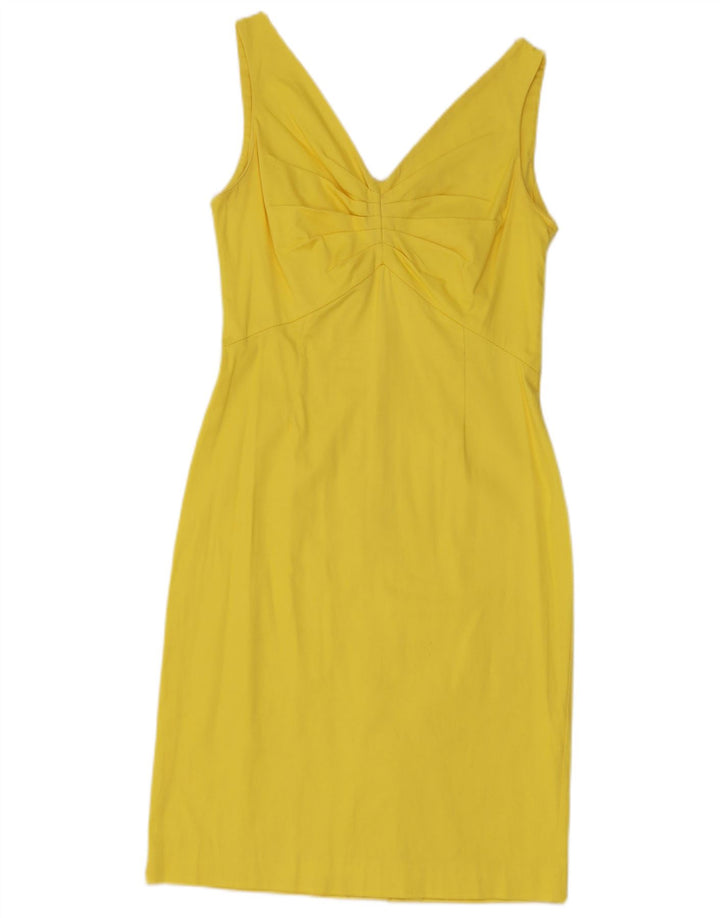Sandro Ferrone Abito tubino senza maniche da donna UK 8 Small Giallo