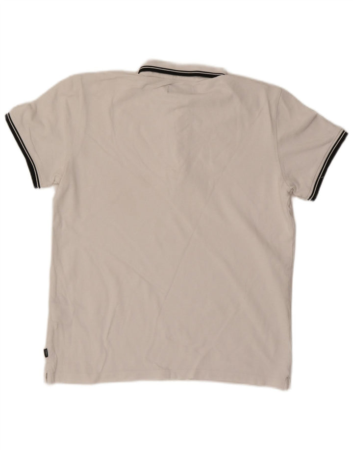 Polo da uomo Superdry grande in cotone bianco