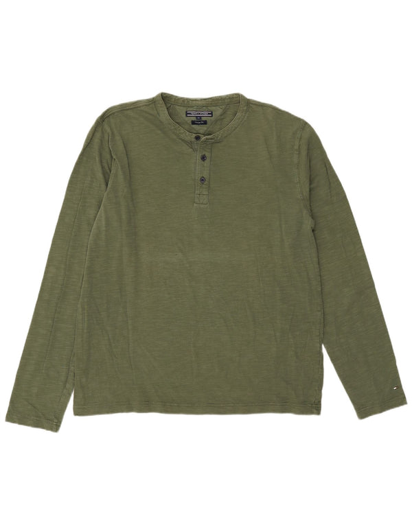 Tommy Hilfiger Uomo Top Manica Lunga XL Cotone Kaki