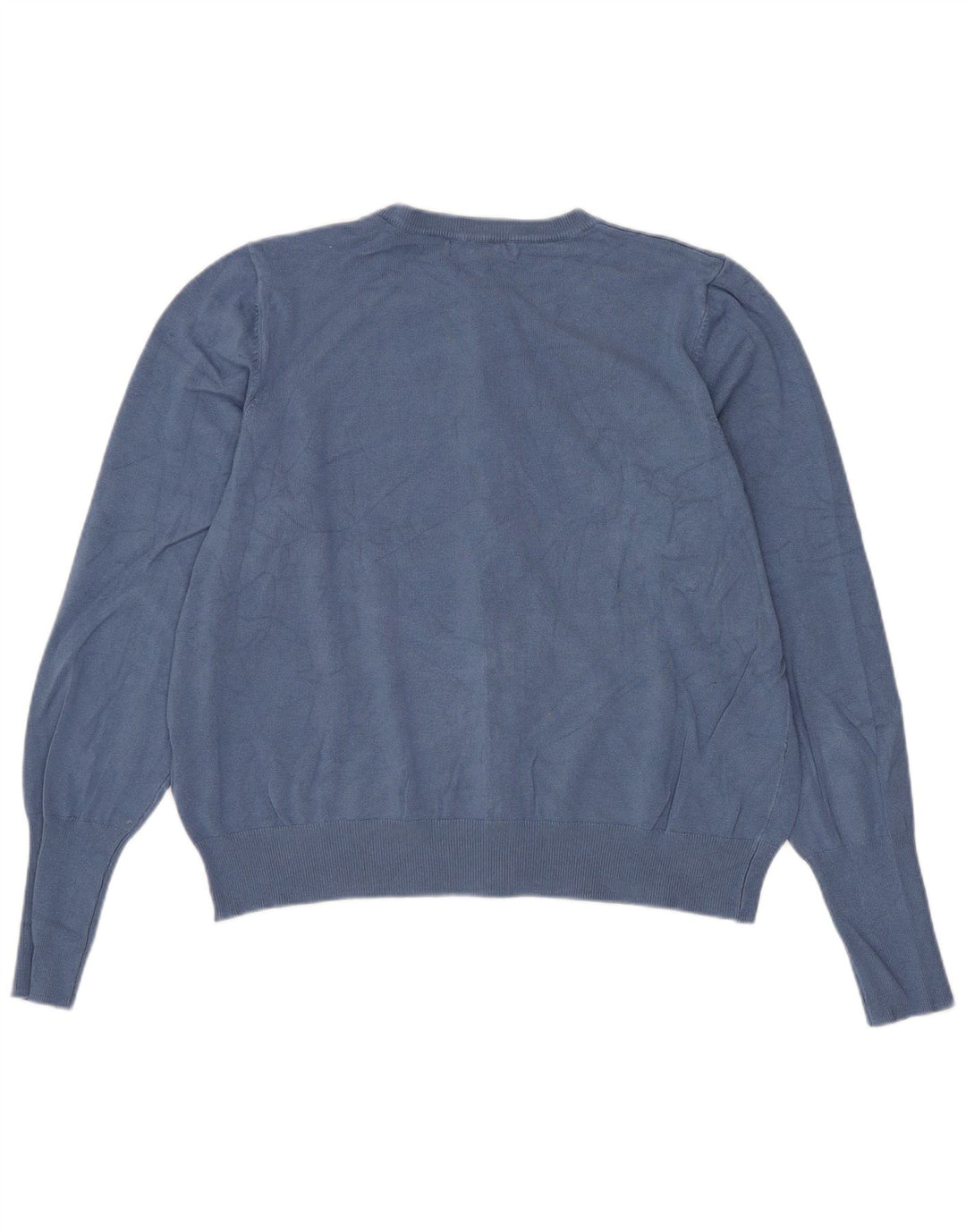 Maglione cardigan corto da donna Marks & Spencer UK 16 grande viscosa blu