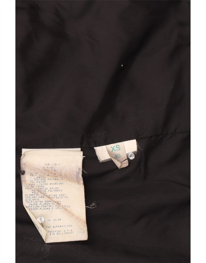 Giacca imbottita con cappuccio da donna Sergio Tacchini UK 6 XS nera in poliammide