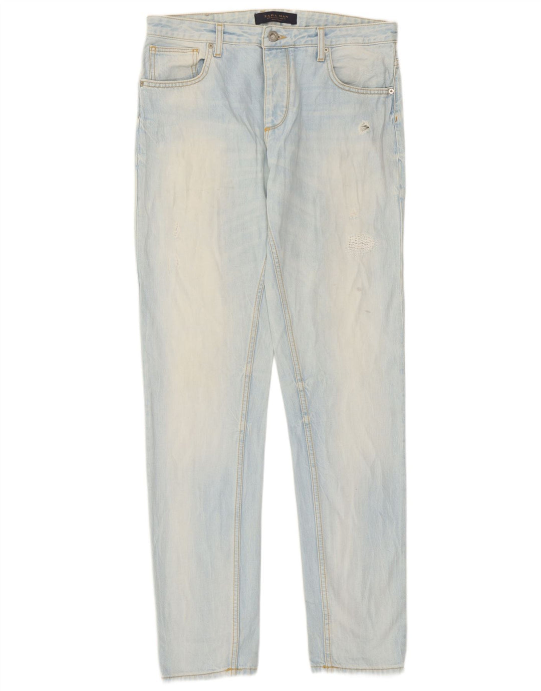 Jeans dritti da uomo Zara EU 40 medio W31 L33 cotone blu