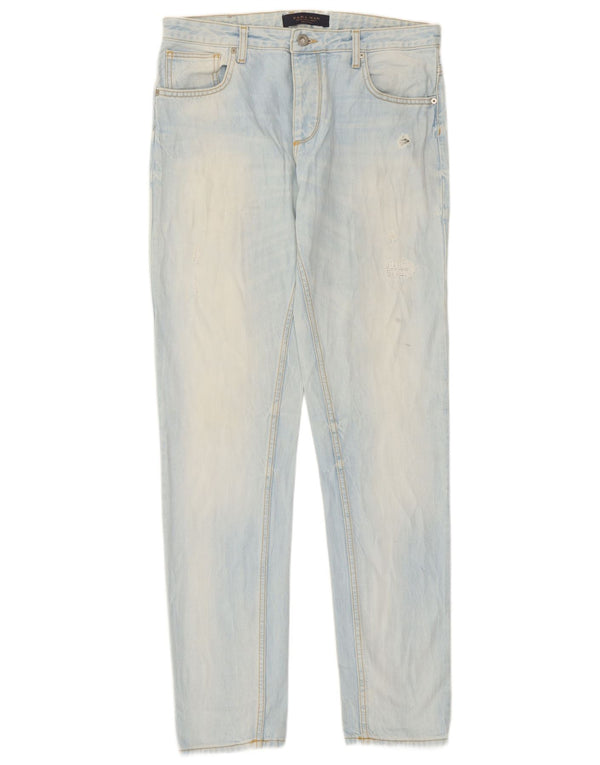 Jeans dritti da uomo Zara EU 40 medio W31 L33 cotone blu