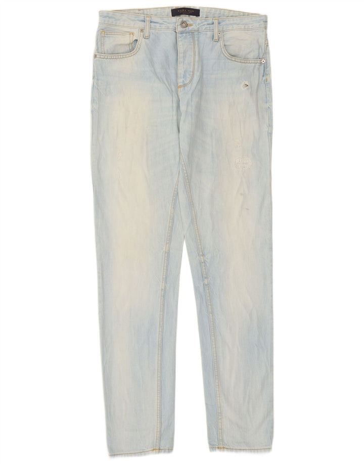 Jeans dritti da uomo Zara EU 40 medio W31 L33 cotone blu