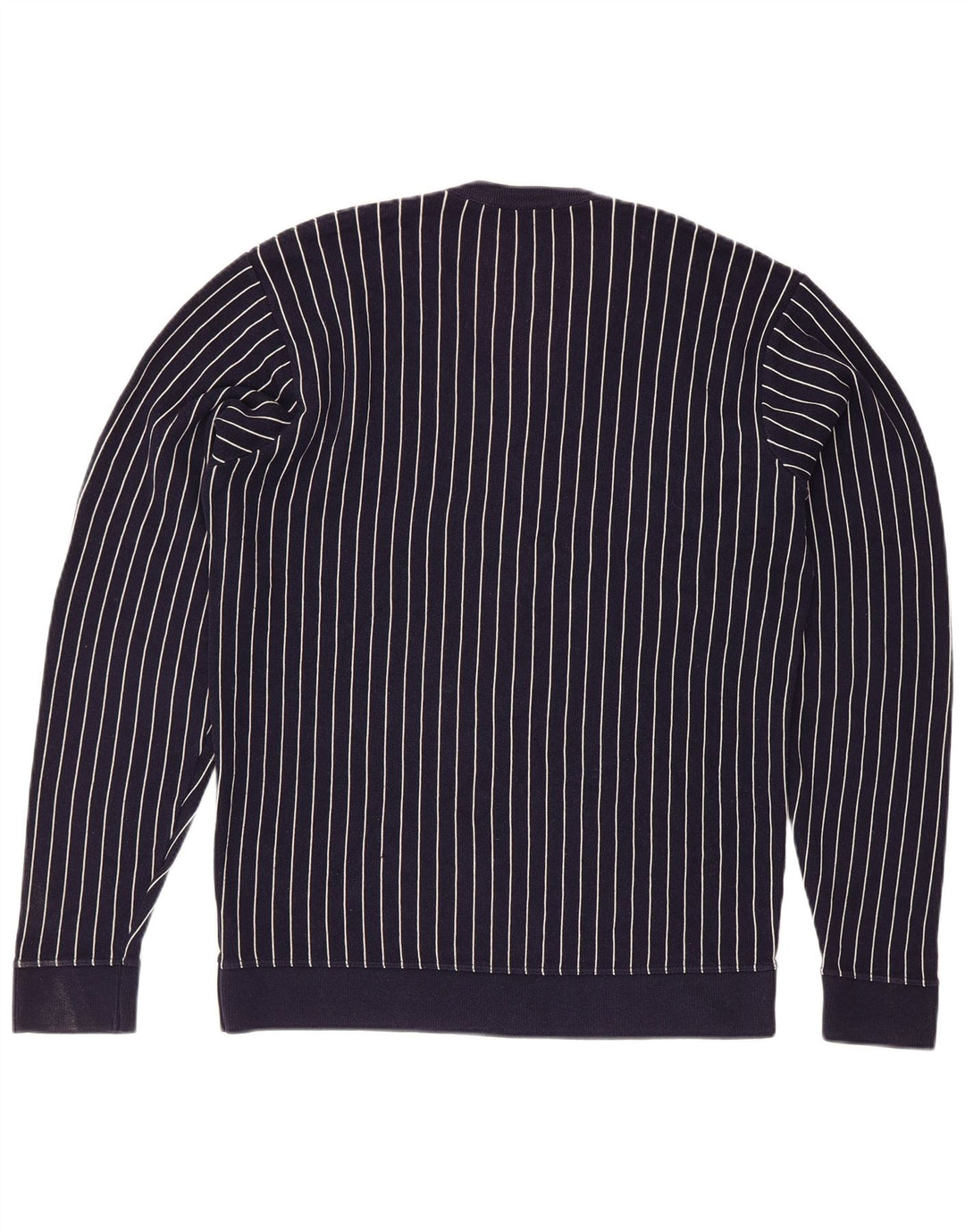 Maglione maglione da uomo con scollo a V Lacoste taglia 4 medio a righe blu navy