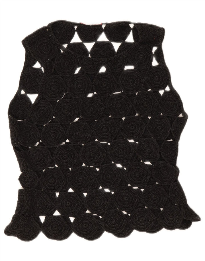 Top corto all'uncinetto senza maniche da donna Max & Co. UK 10 piccolo nero