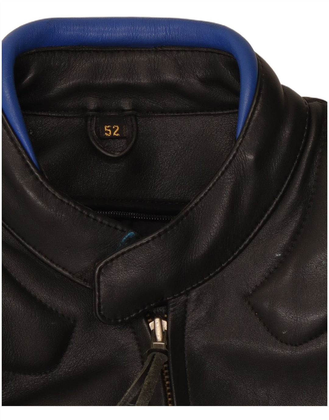 Giacca da pilota in pelle da uomo VINTAGE IT 52 XL Pelle color block nera