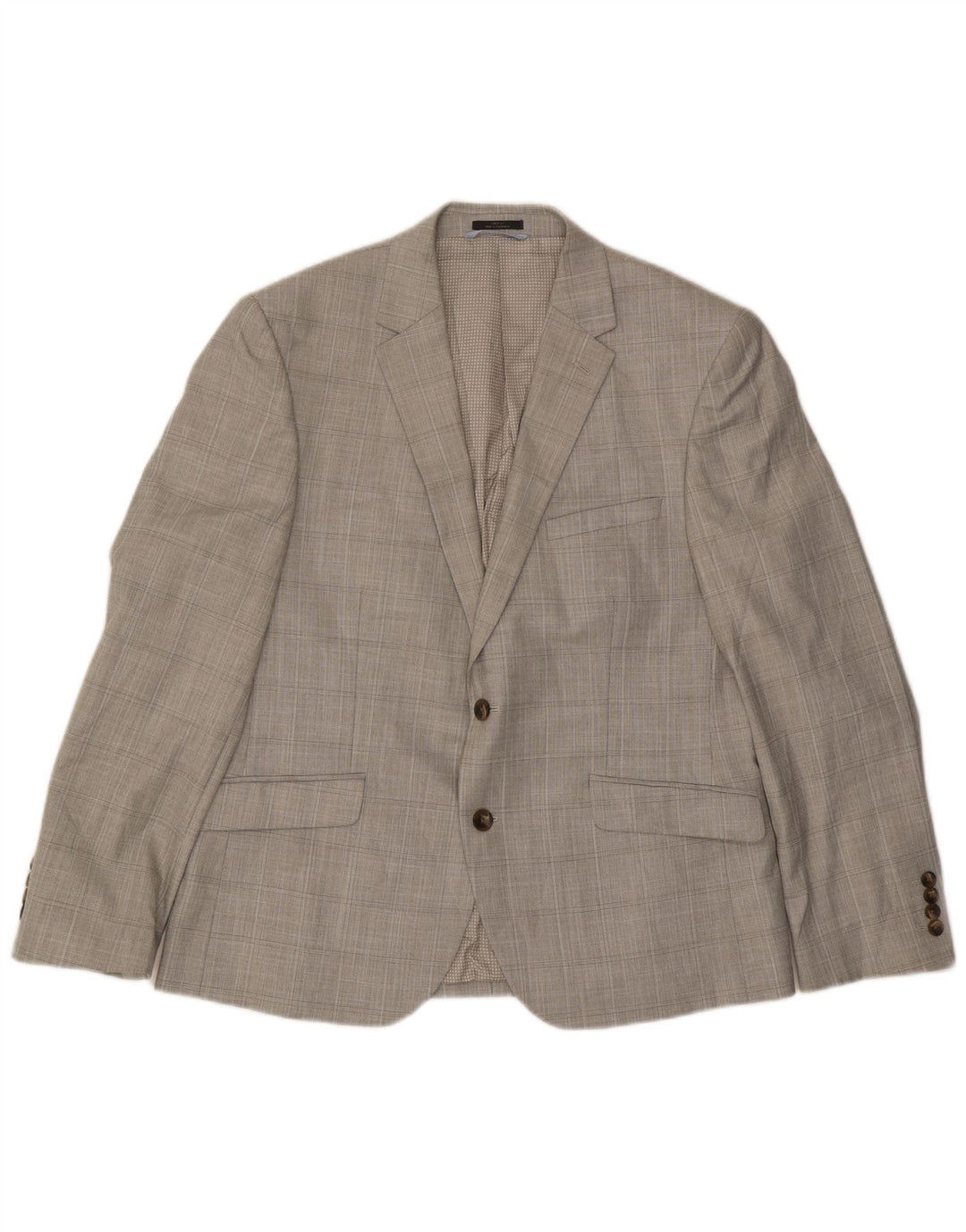 Giacca blazer a 2 bottoni sartoriale da uomo Marks & Spencer UK 42 quadri grigi grandi